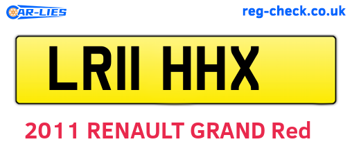 LR11HHX are the vehicle registration plates.