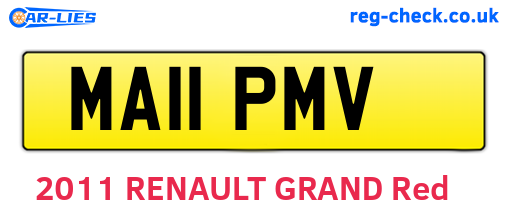 MA11PMV are the vehicle registration plates.