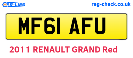 MF61AFU are the vehicle registration plates.