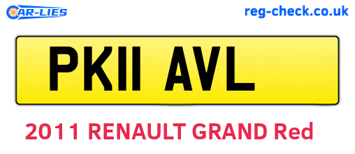 PK11AVL are the vehicle registration plates.