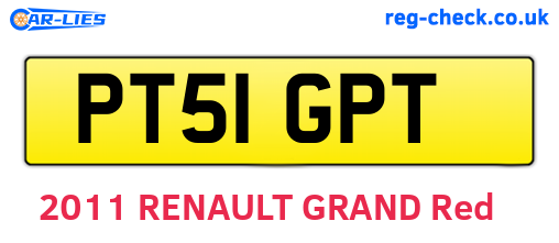 PT51GPT are the vehicle registration plates.