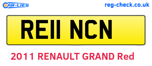 RE11NCN are the vehicle registration plates.