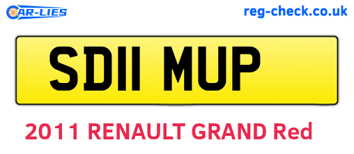 SD11MUP are the vehicle registration plates.