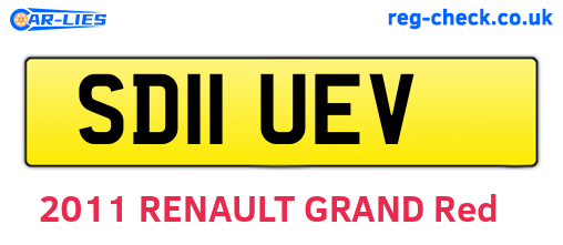 SD11UEV are the vehicle registration plates.
