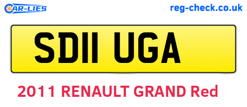 SD11UGA are the vehicle registration plates.