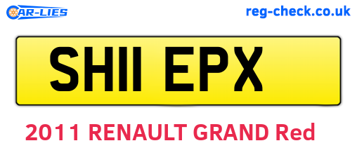 SH11EPX are the vehicle registration plates.