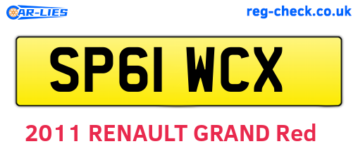 SP61WCX are the vehicle registration plates.