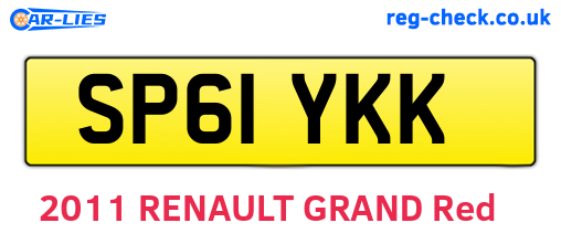 SP61YKK are the vehicle registration plates.