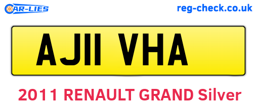 AJ11VHA are the vehicle registration plates.