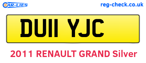 DU11YJC are the vehicle registration plates.