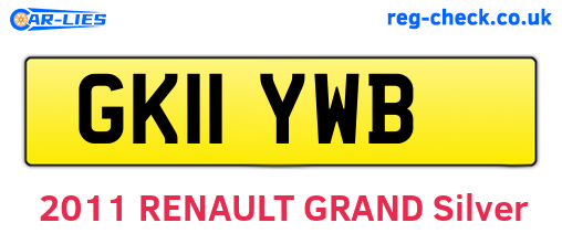GK11YWB are the vehicle registration plates.