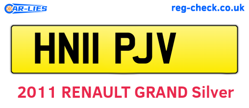 HN11PJV are the vehicle registration plates.