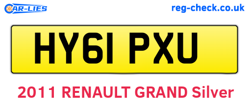 HY61PXU are the vehicle registration plates.