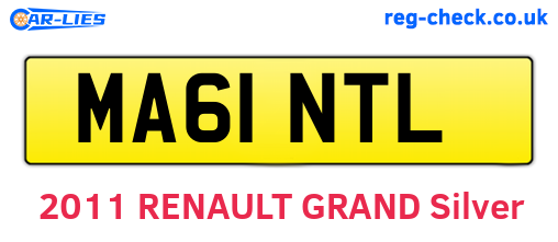 MA61NTL are the vehicle registration plates.