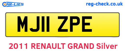 MJ11ZPE are the vehicle registration plates.