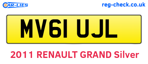 MV61UJL are the vehicle registration plates.
