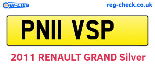 PN11VSP are the vehicle registration plates.