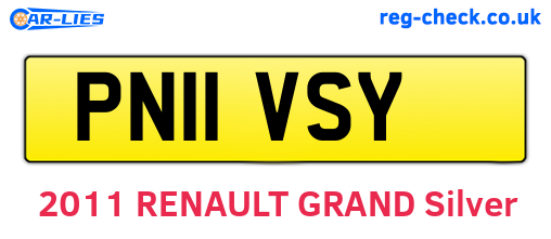 PN11VSY are the vehicle registration plates.