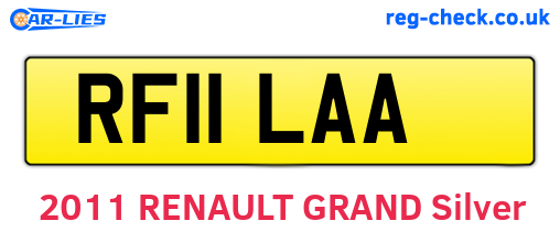 RF11LAA are the vehicle registration plates.