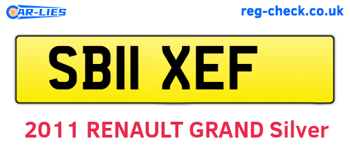 SB11XEF are the vehicle registration plates.