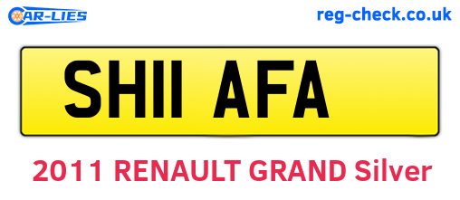 SH11AFA are the vehicle registration plates.