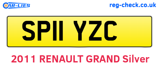 SP11YZC are the vehicle registration plates.