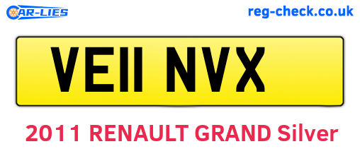 VE11NVX are the vehicle registration plates.
