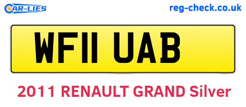 WF11UAB are the vehicle registration plates.