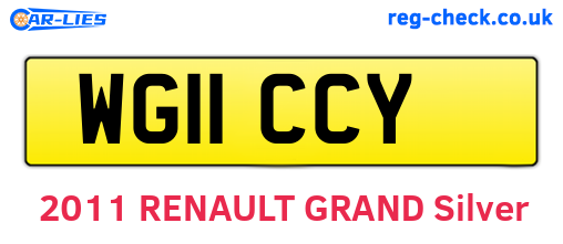 WG11CCY are the vehicle registration plates.