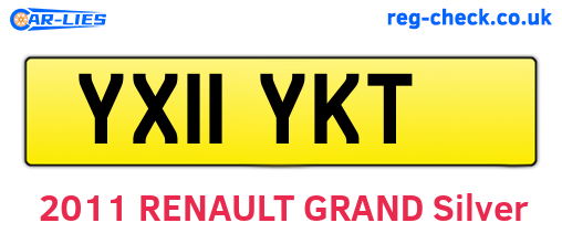 YX11YKT are the vehicle registration plates.