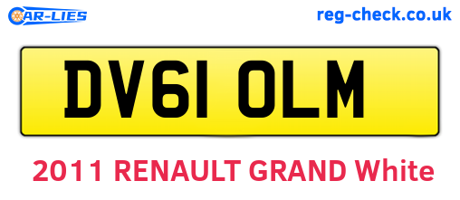 DV61OLM are the vehicle registration plates.