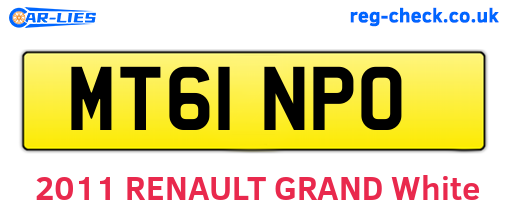 MT61NPO are the vehicle registration plates.