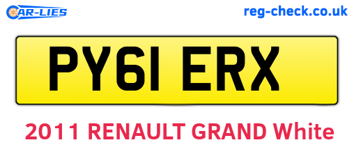 PY61ERX are the vehicle registration plates.