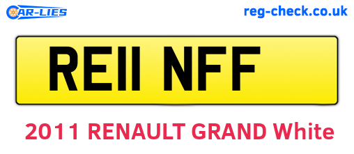 RE11NFF are the vehicle registration plates.