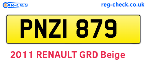 PNZ1879 are the vehicle registration plates.