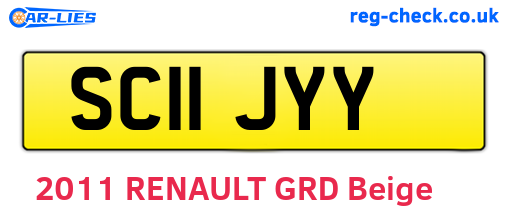 SC11JYY are the vehicle registration plates.