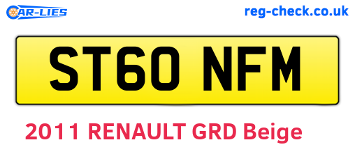 ST60NFM are the vehicle registration plates.
