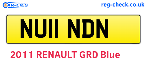 NU11NDN are the vehicle registration plates.