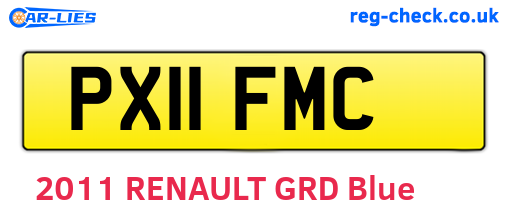 PX11FMC are the vehicle registration plates.