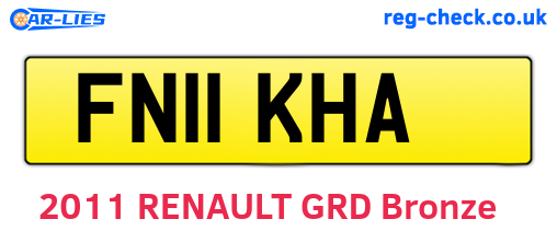 FN11KHA are the vehicle registration plates.
