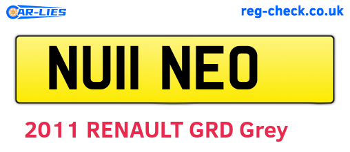 NU11NEO are the vehicle registration plates.