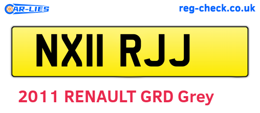 NX11RJJ are the vehicle registration plates.