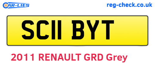 SC11BYT are the vehicle registration plates.