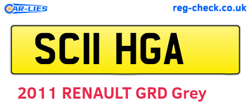 SC11HGA are the vehicle registration plates.