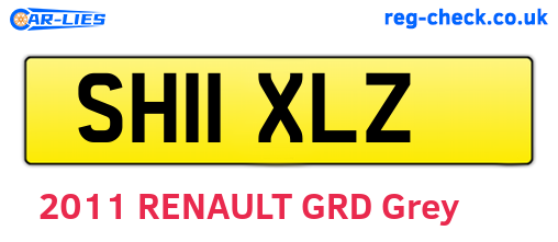 SH11XLZ are the vehicle registration plates.