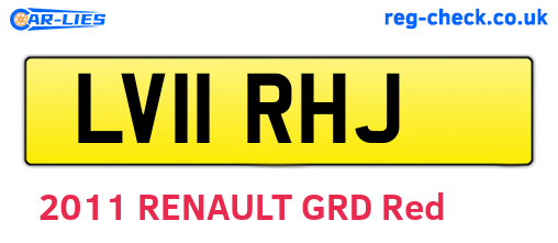 LV11RHJ are the vehicle registration plates.