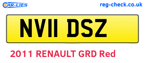 NV11DSZ are the vehicle registration plates.