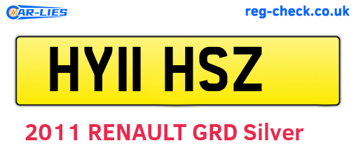 HY11HSZ are the vehicle registration plates.