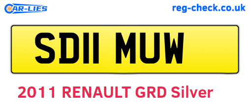 SD11MUW are the vehicle registration plates.