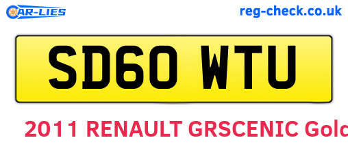 SD60WTU are the vehicle registration plates.